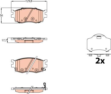 TRW GDB3626 - Kit pastiglie freno, Freno a disco autozon.pro