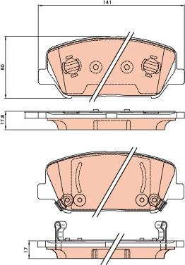 TRW GDB3621 - Kit pastiglie freno, Freno a disco autozon.pro