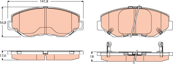 TRW GDB3627 - Kit pastiglie freno, Freno a disco autozon.pro