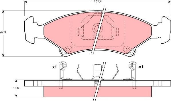 TRW GDB3096DT - Kit pastiglie freno, Freno a disco autozon.pro