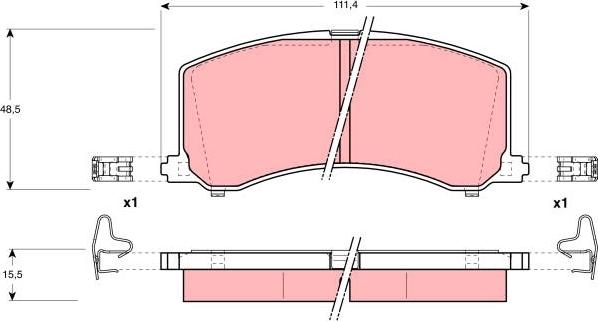 TRW GDB3091 - Kit pastiglie freno, Freno a disco autozon.pro