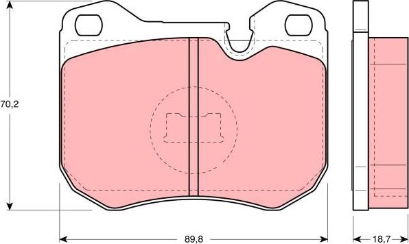 TRW GDB309 - Kit pastiglie freno, Freno a disco autozon.pro