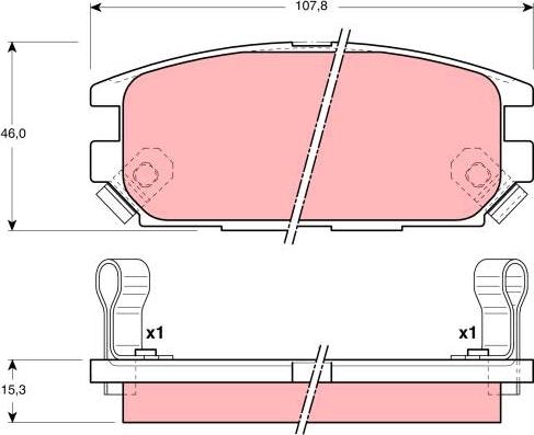 TRW GDB3044 - Kit pastiglie freno, Freno a disco autozon.pro