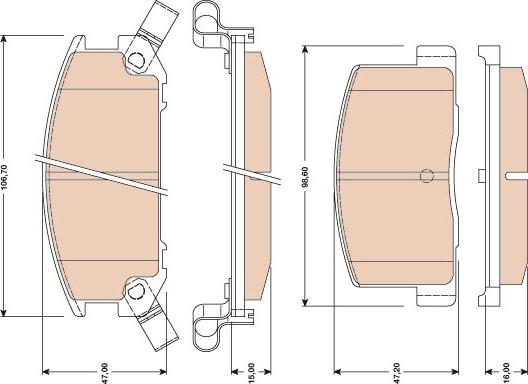 BOSCH 0 986 AB2 117 - Kit pastiglie freno, Freno a disco autozon.pro