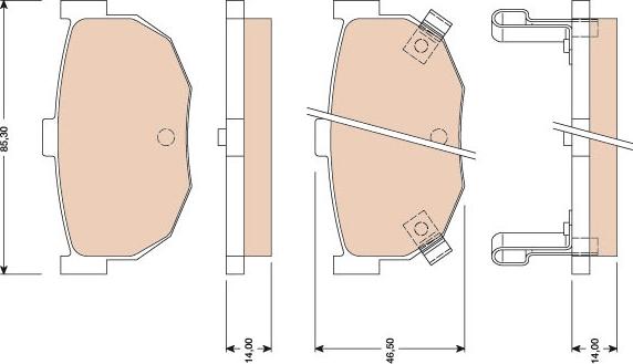 TRW GDB3051 - Kit pastiglie freno, Freno a disco autozon.pro