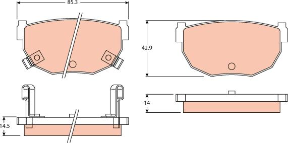 TRW GDB3052 - Kit pastiglie freno, Freno a disco autozon.pro