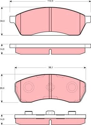 TRW GDB3068 - Kit pastiglie freno, Freno a disco autozon.pro