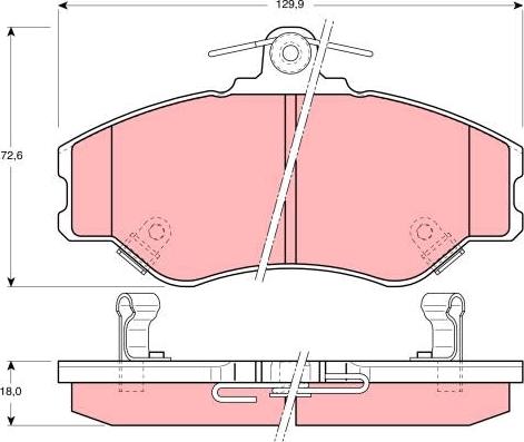 TRW GDB3089 - Kit pastiglie freno, Freno a disco autozon.pro