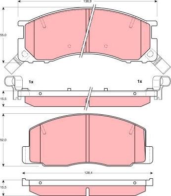 TRW GDB3086 - Kit pastiglie freno, Freno a disco autozon.pro