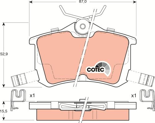 TRW GDB3190 - Kit pastiglie freno, Freno a disco autozon.pro