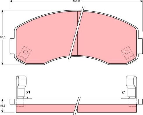 TRW GDB3145 - Kit pastiglie freno, Freno a disco autozon.pro