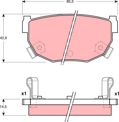 TRW GDB3143 - Kit pastiglie freno, Freno a disco autozon.pro