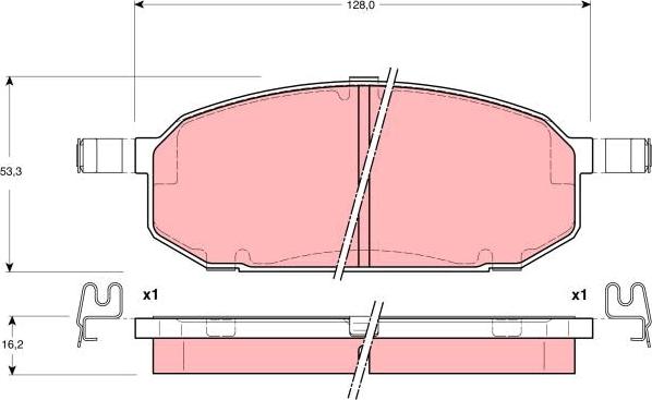 TRW GDB3153 - Kit pastiglie freno, Freno a disco autozon.pro