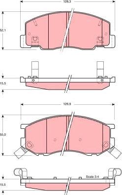 TRW GDB3157DT - Kit pastiglie freno, Freno a disco autozon.pro