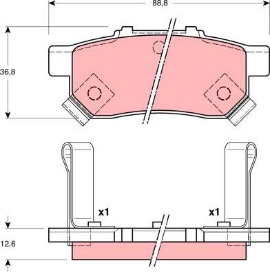 TRW GDB3160 - Kit pastiglie freno, Freno a disco autozon.pro