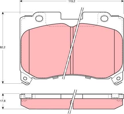 TRW GDB3106 - Kit pastiglie freno, Freno a disco autozon.pro