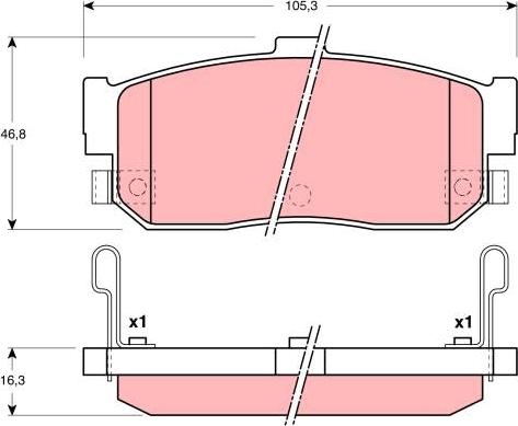 TRW GDB3111 - Kit pastiglie freno, Freno a disco autozon.pro