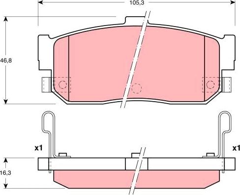 TRW GDB3181 - Kit pastiglie freno, Freno a disco autozon.pro