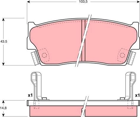 TRW GDB3183 - Kit pastiglie freno, Freno a disco autozon.pro