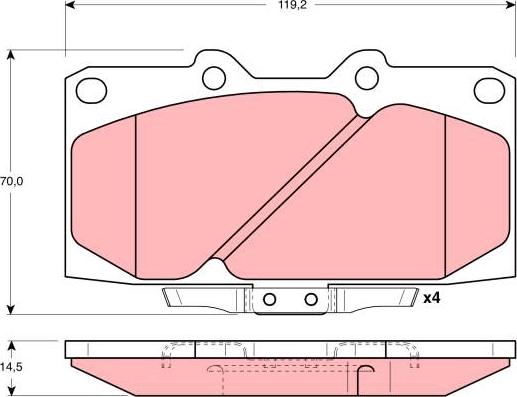 TRW GDB3131 - Kit pastiglie freno, Freno a disco autozon.pro