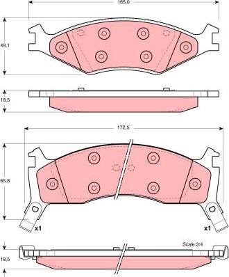 TRW GDB3123 - Kit pastiglie freno, Freno a disco autozon.pro