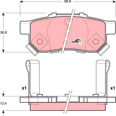 TRW GDB3174 - Kit pastiglie freno, Freno a disco autozon.pro