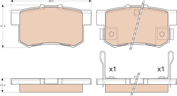 TRW GDB3175 - Kit pastiglie freno, Freno a disco autozon.pro