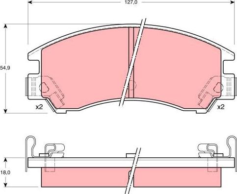 TRW GDB380 - Kit pastiglie freno, Freno a disco autozon.pro