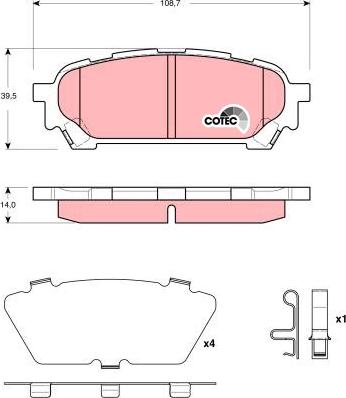 TRW GDB3395DT - Kit pastiglie freno, Freno a disco autozon.pro