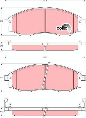 TRW GDB3340 - Kit pastiglie freno, Freno a disco autozon.pro