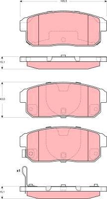 TRW GDB3357DT - Kit pastiglie freno, Freno a disco autozon.pro