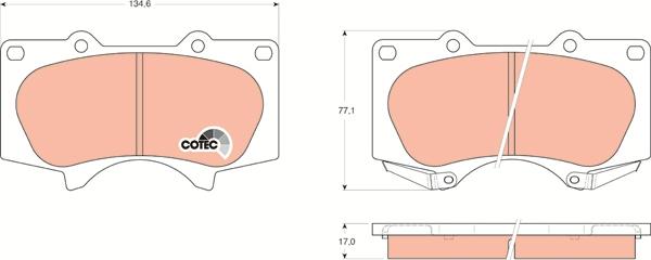 TRW GDB3364UT - Kit pastiglie freno, Freno a disco autozon.pro