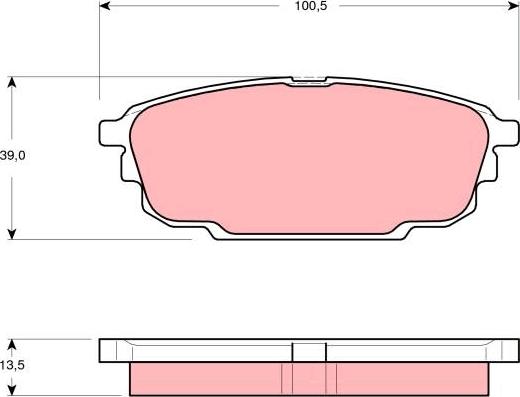 TRW GDB3305 - Kit pastiglie freno, Freno a disco autozon.pro