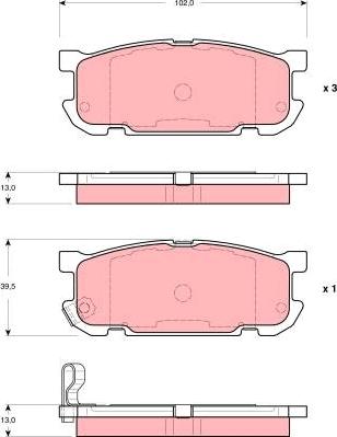 TRW GDB3303 - Kit pastiglie freno, Freno a disco autozon.pro