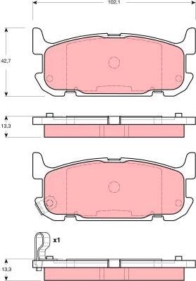 TRW GDB3318 - Kit pastiglie freno, Freno a disco autozon.pro