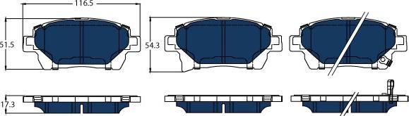 TRW GDB3317BTE - Kit pastiglie freno, Freno a disco autozon.pro