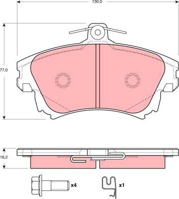 TRW GDB3389 - Kit pastiglie freno, Freno a disco autozon.pro