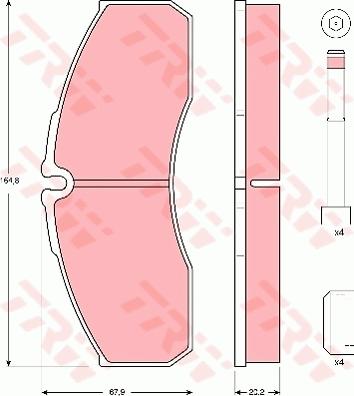 TRW GDB3385 - Kit pastiglie freno, Freno a disco autozon.pro