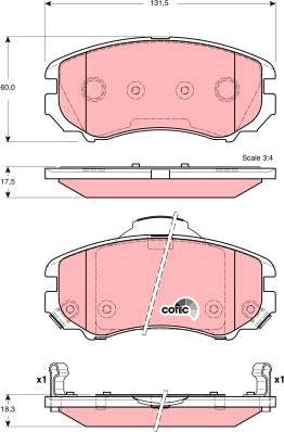 TRW GDB3386 - Kit pastiglie freno, Freno a disco autozon.pro