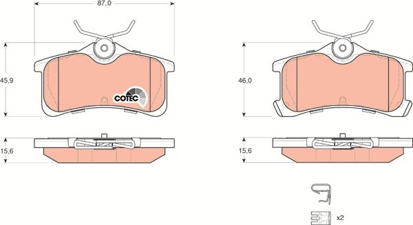 TRW GDB3334 - Kit pastiglie freno, Freno a disco autozon.pro