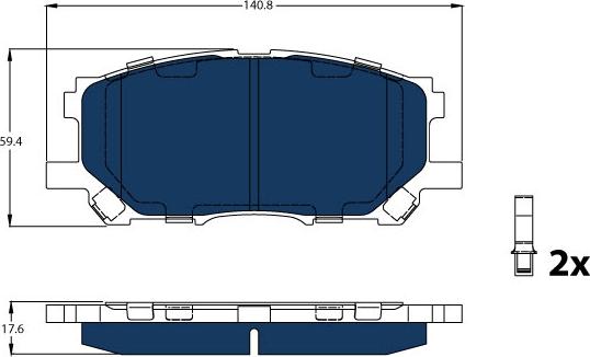 TRW GDB3338BTE - Kit pastiglie freno, Freno a disco autozon.pro