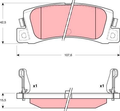 TRW GDB3329 - Kit pastiglie freno, Freno a disco autozon.pro