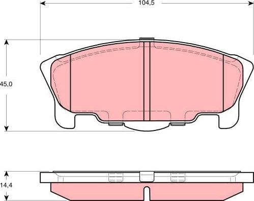 TRW GDB3320 - Kit pastiglie freno, Freno a disco autozon.pro