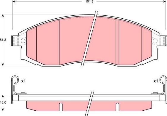 TRW GDB3327 - Kit pastiglie freno, Freno a disco autozon.pro