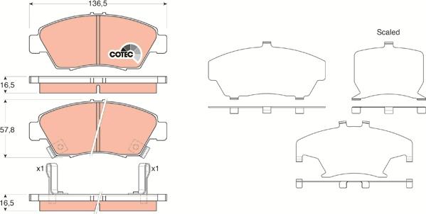 TRW GDB3375AT - Kit pastiglie freno, Freno a disco autozon.pro