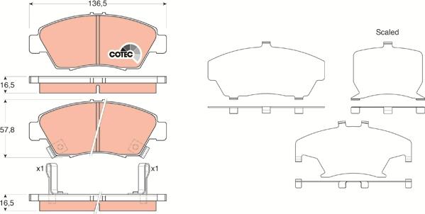 TRW GDB3375 - Kit pastiglie freno, Freno a disco autozon.pro