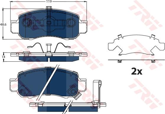 TRW GDB3376BTE - Kit pastiglie freno, Freno a disco autozon.pro