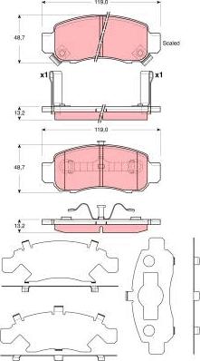 TRW GDB3376 - Kit pastiglie freno, Freno a disco autozon.pro