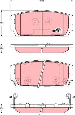 TRW GDB3296AT - Kit pastiglie freno, Freno a disco autozon.pro