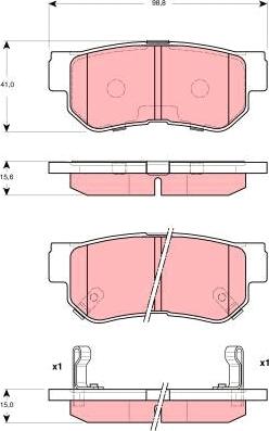 TRW GDB3298 - Kit pastiglie freno, Freno a disco autozon.pro